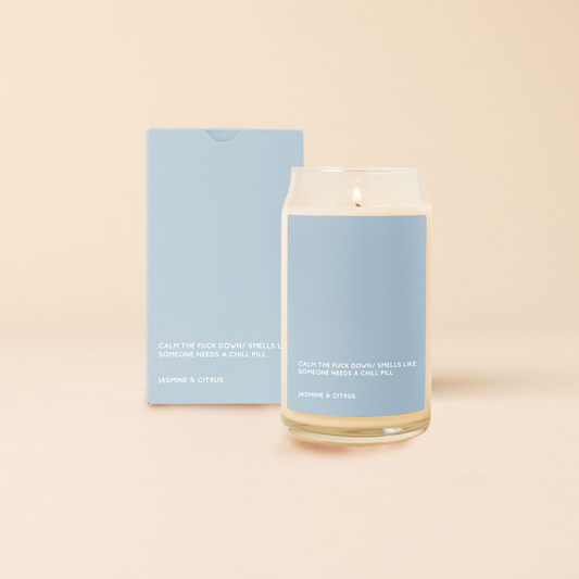 Calm the fuck down candle