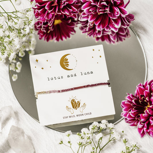 Lotus and Luna "Stay Wild, Moon Child" Goddess Bracelet