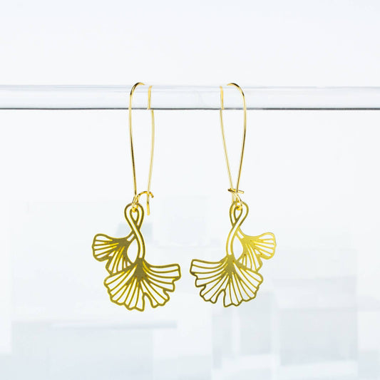 A Tea Leaf - Ginkgo Leaves Earrings